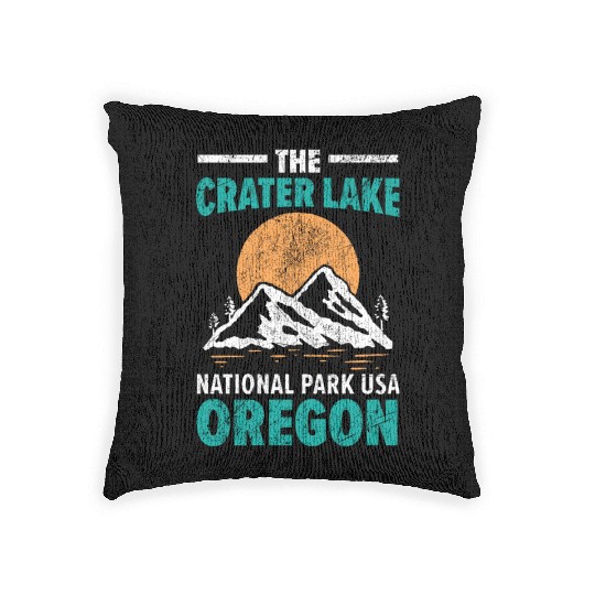 The Crater Lake National Park USA Oregon America Woven Pillows