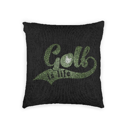 GOLF IS LIFE Distressed Look Woven Pillows