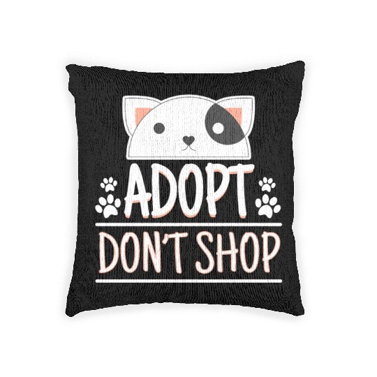 Adopt Dont Shop Pet Adoption Awareness Woven Pillows