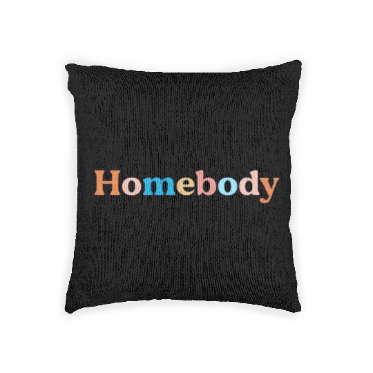 Retro Homebody Rather Be Inside Vintage Introvert Woven Pillows