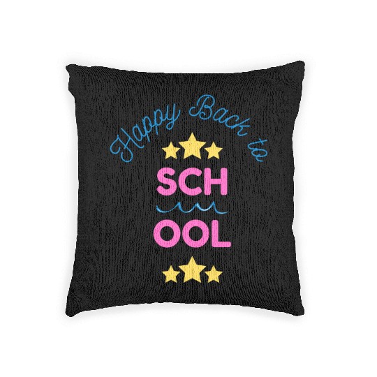 Happy Back To School Woven Pillows