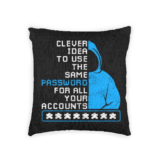 Password hacking Cyber Security Woven Pillows