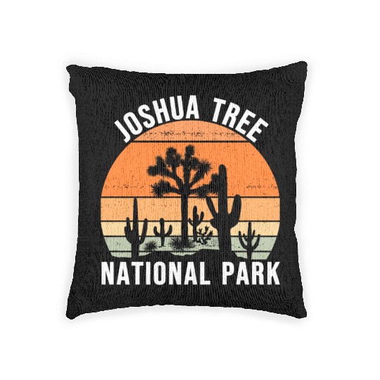 Vintage Joshua Tree National Park Woven Pillows