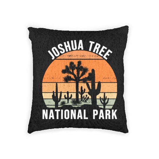 Vintage Joshua Tree National Park Woven Pillows