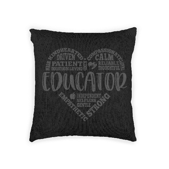 Educator Teacher appreciation subway art Woven Pillows