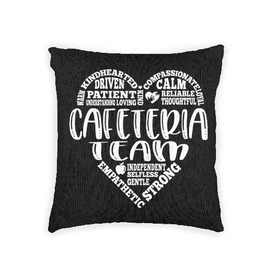 Cafeteria team, lunch lady worker Woven Pillows