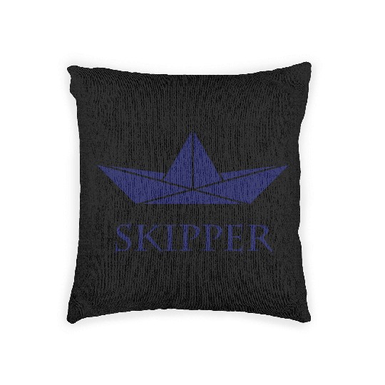 Skipper (Sea Captain / Paper Boat / Paper Ship) Woven Pillows