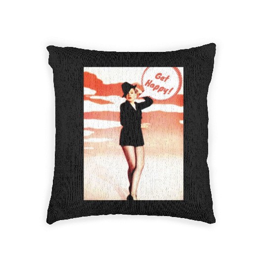 Classic Girl Meme Woven Pillows