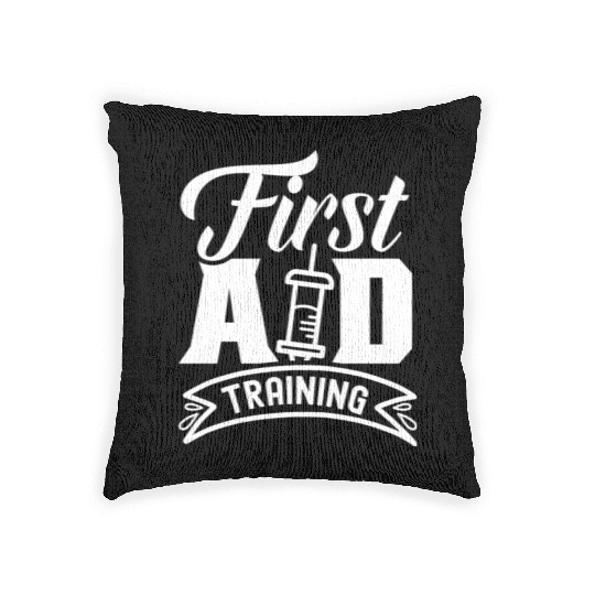 First Aid Training Care Course Emergency Coach Woven Pillows