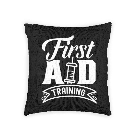 First Aid Training Care Course Emergency Coach Woven Pillows