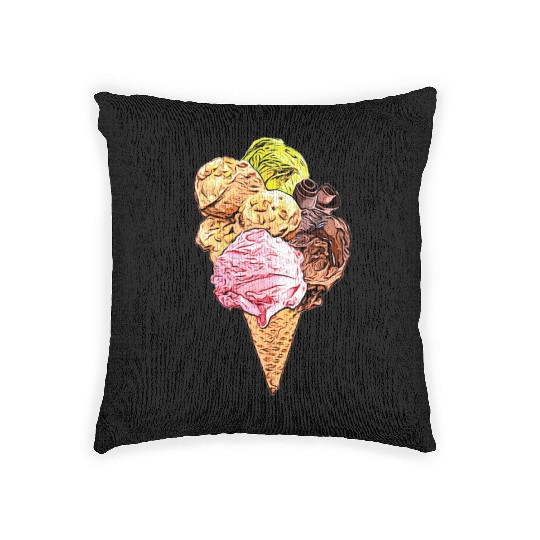 ice cream Woven Pillows