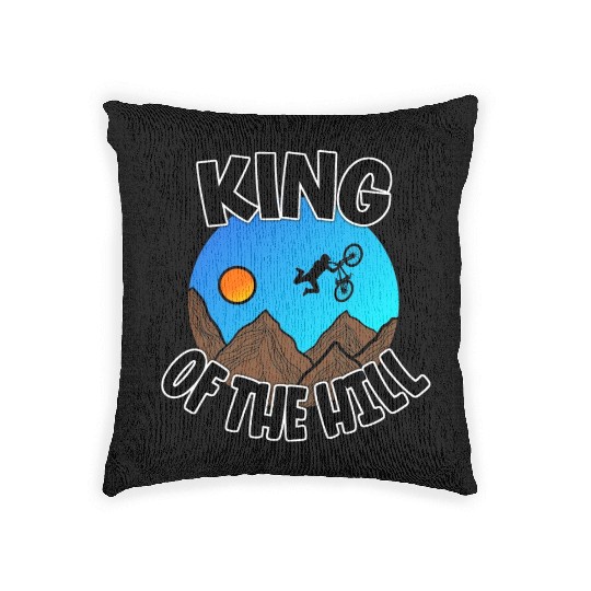 King Of The Hill - Cyclist Gift Woven Pillows