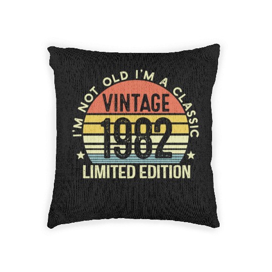 Vintage 1982 Limited Edition I Am A Classic Woven Pillows