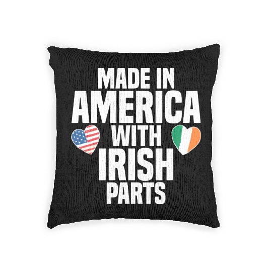 MADE IN AMERICA WITH IRISH PARTS Woven Pillows