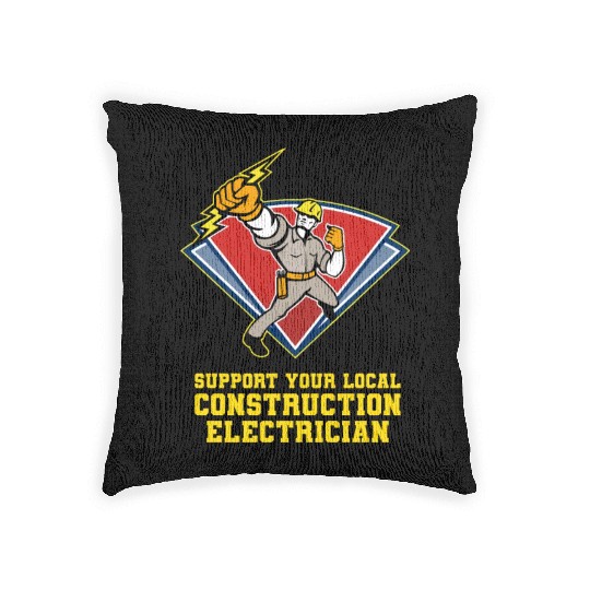 Electrician Electrical Engineer Lineman Woven Pillows