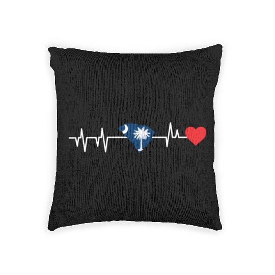 South Carolina Heartbeat Gift Woven Pillows