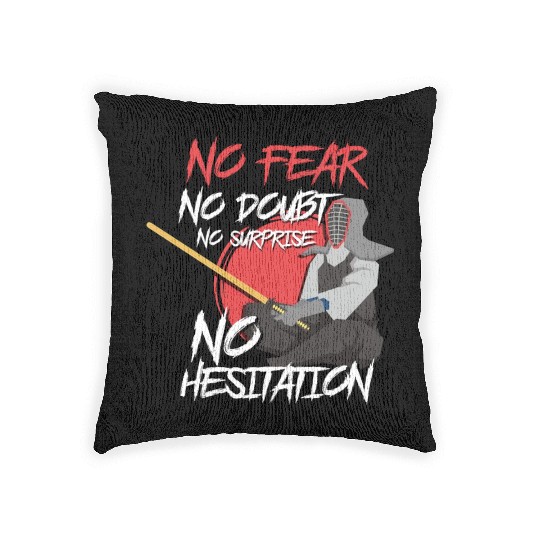 Fighter Katana Martial Arts Sword Woven Pillows