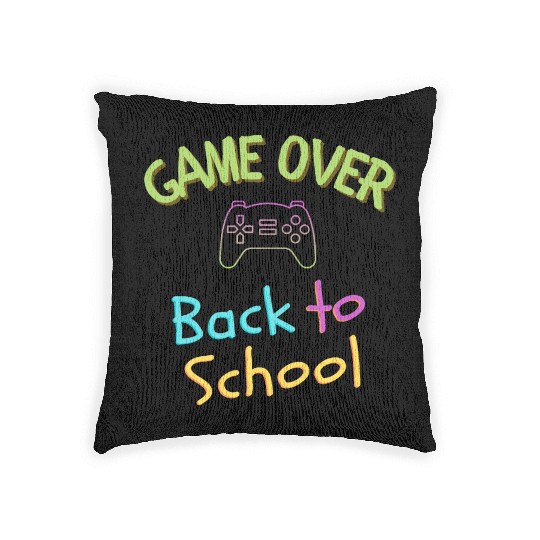 Game Over- Back to School time Woven Pillows