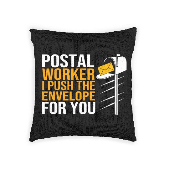 Postman Mailman Funny Postal Worker Woven Pillows