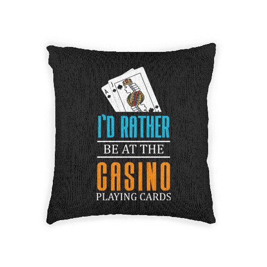 Gambling Winner Dice Blackjack Woven Pillows