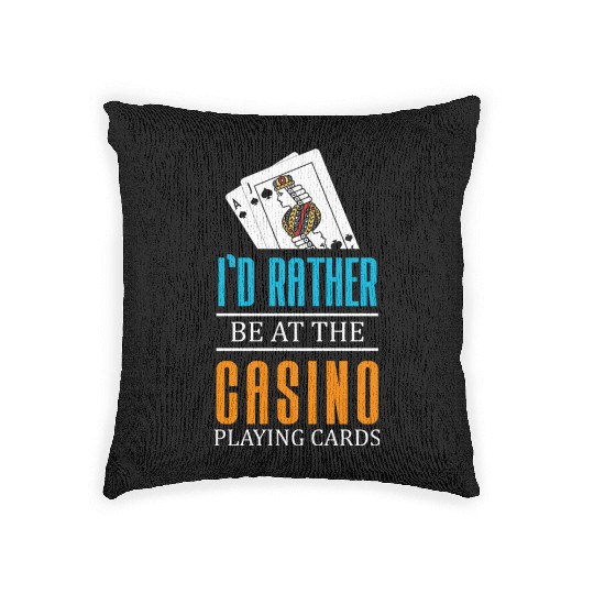 Gambling Winner Dice Blackjack Woven Pillows