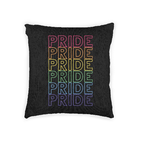 Lgbtq Gay Pride Month Rainbow Love Is Love Woven Pillows