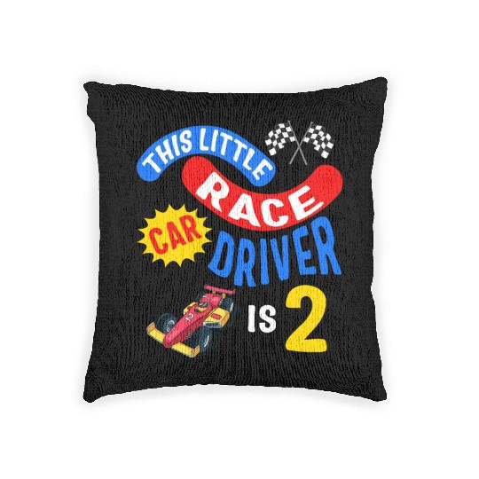 Little Race Car Driver Is 2 Future Race Driver, Woven Pillows