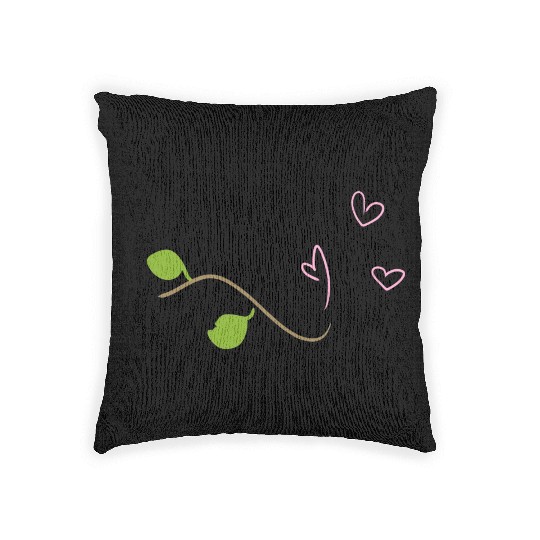 branch icon hearts tree nature stick leaf Woven Pillows