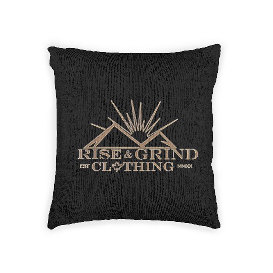 ABOVE THE MOUNTAINS RISE & GRIND CLOTHING CON LOGO Woven Pillows