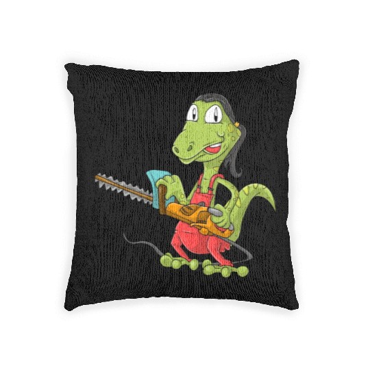 Lizard Gardener Woven Pillows
