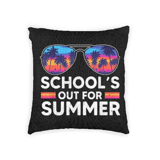 Schools Out For Summer Teacher Woven Pillows