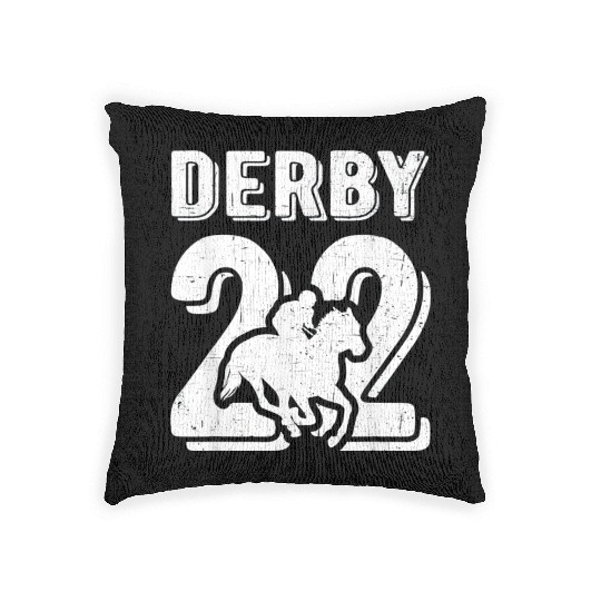 Kentucky Racing 2022 Derby Horse Racing Woven Pillows