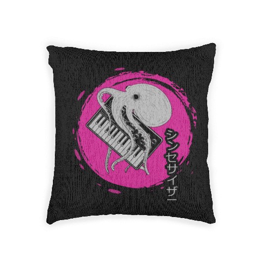 Synth Octopus Modular Synthesizer Keyboard Japanes Woven Pillows