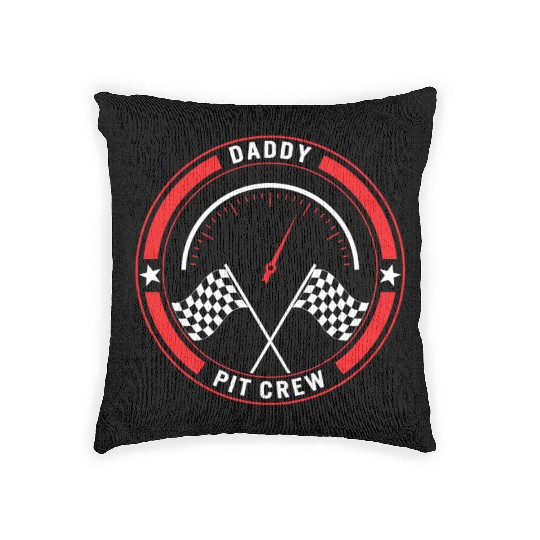 Daddy Pit Crew Woven Pillows, Father's Day Gift Race Day