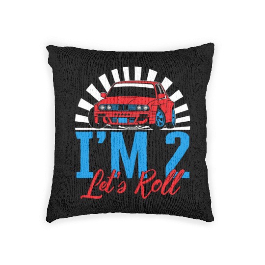 I'm Two Let's Roll Woven Pillows, Future Race Driver Woven Pillows,