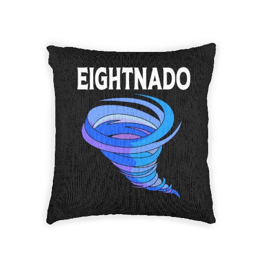 Eightnado Bday Party 8th Birthday Tornado Woven Pillows