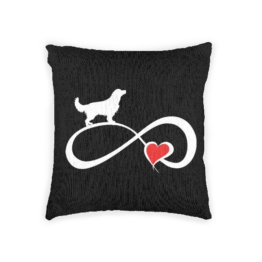 Golden Retriever Heart Eternity Dog Mom Lover Owne Woven Pillows