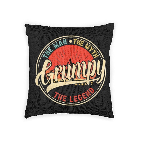 Grumpy The Man The Myth The Legend Woven Pillows