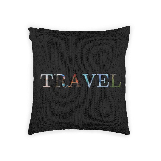 in love with travel, in all seasons Woven Pillows