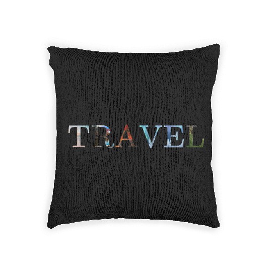 in love with travel, in all seasons Woven Pillows