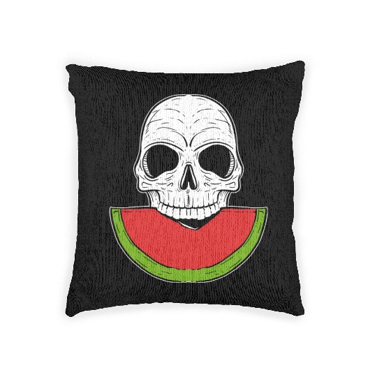 Watermelon Skull Fruitarianism Gift Woven Pillows