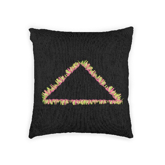triangle nature icon grass Woven Pillows
