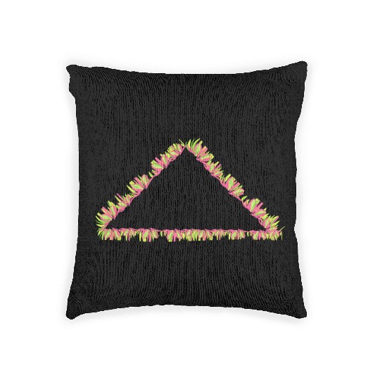 triangle nature icon grass Woven Pillows