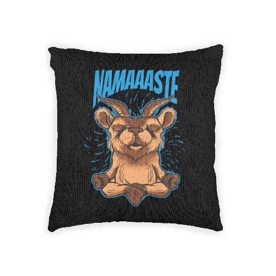 Goat Making Yoga Woven Pillows