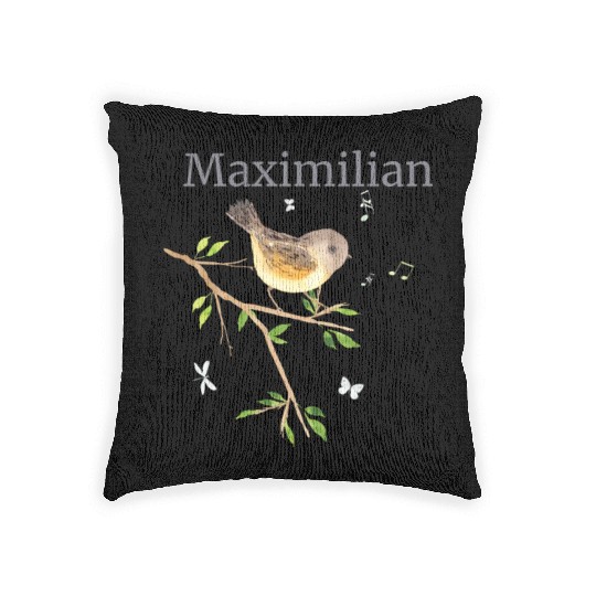 Waldier Vogel Name Maximilian Woven Pillows