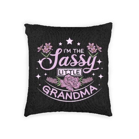 Sassy little grandma Woven Pillows