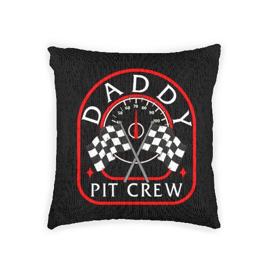 Daddy Pit Crew Woven Pillows, Father's Day Gift Race Day