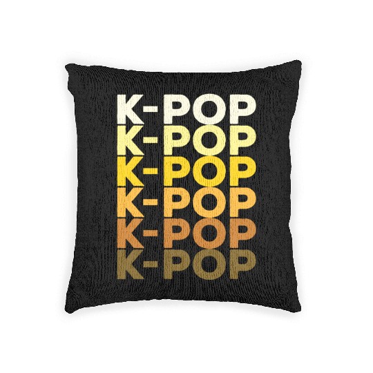 K-POP gold repetition from WhatTheKpop Woven Pillows