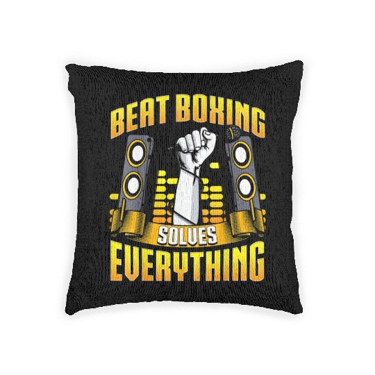 Beat Boxing Solves Everything Woven Pillows