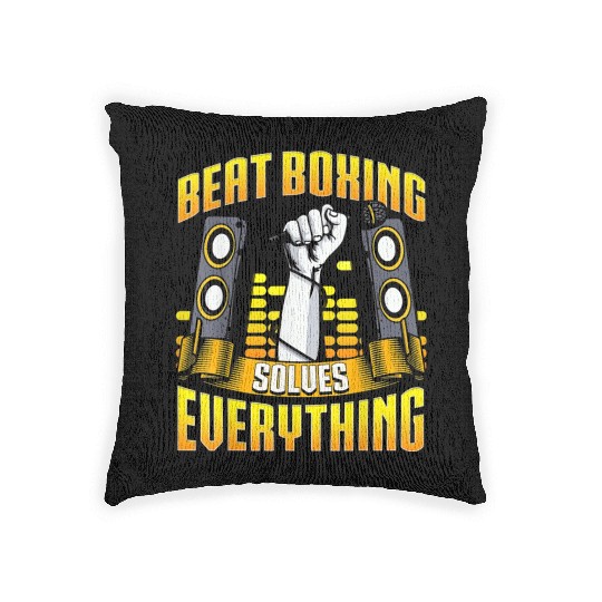 Beat Boxing Solves Everything Woven Pillows